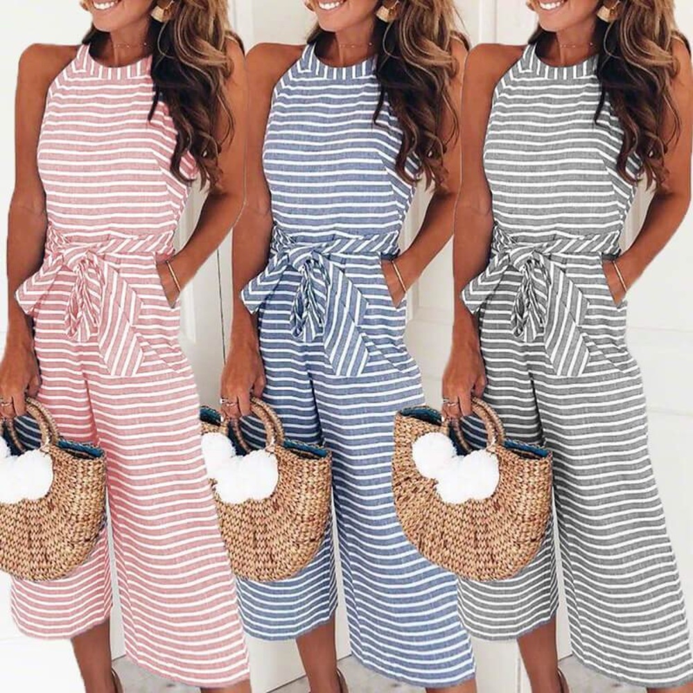 Alina striped dress jumpsuit